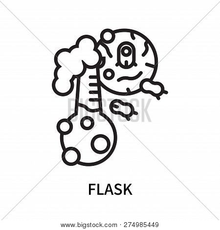 Flask Icon Isolated On White Background. Flask Icon Simple Sign. Flask Icon Trendy And Modern Symbol