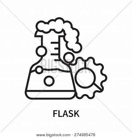 Flask Icon Isolated On White Background. Flask Icon Simple Sign. Flask Icon Trendy And Modern Symbol