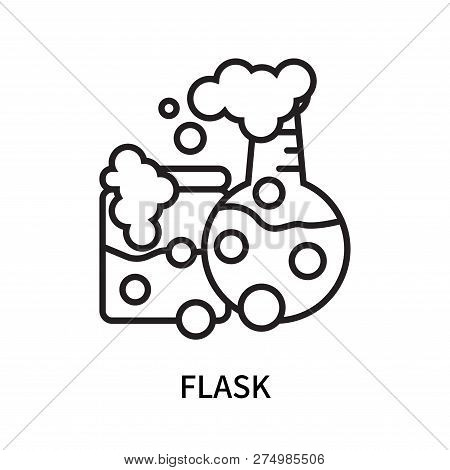 Flask Icon Isolated On White Background. Flask Icon Simple Sign. Flask Icon Trendy And Modern Symbol
