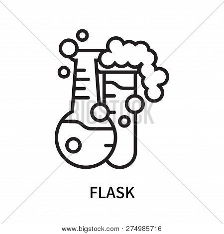 Flask Icon Isolated On White Background. Flask Icon Simple Sign. Flask Icon Trendy And Modern Symbol