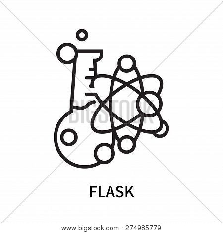 Flask Icon Isolated On White Background. Flask Icon Simple Sign. Flask Icon Trendy And Modern Symbol