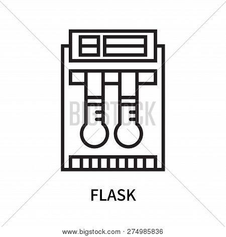 Flask Icon Isolated On White Background. Flask Icon Simple Sign. Flask Icon Trendy And Modern Symbol