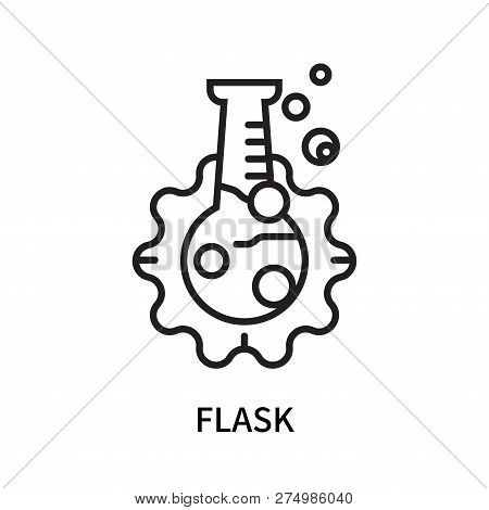 Flask Icon Isolated On White Background. Flask Icon Simple Sign. Flask Icon Trendy And Modern Symbol