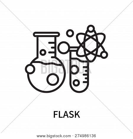 Flask Icon Isolated On White Background. Flask Icon Simple Sign. Flask Icon Trendy And Modern Symbol