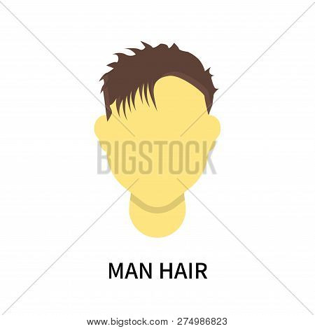 Man Hair Icon Isolated On White Background. Man Hair Icon Simple Sign. Man Hair Icon Trendy And Mode