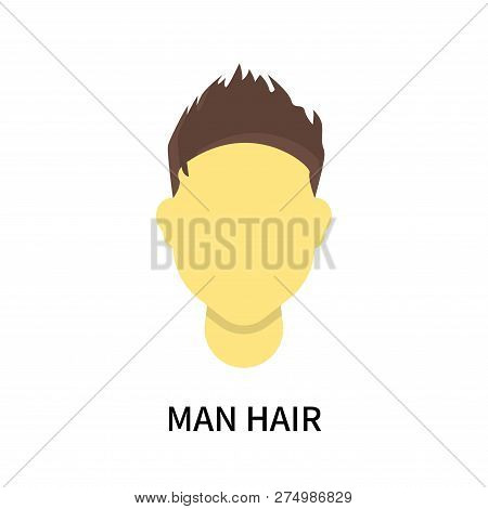 Man Hair Icon Isolated On White Background. Man Hair Icon Simple Sign. Man Hair Icon Trendy And Mode