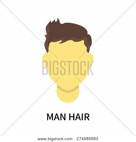 Man Hair Icon Isolated On White Background. Man Hair Icon Simple Sign. Man Hair Icon Trendy And Mode