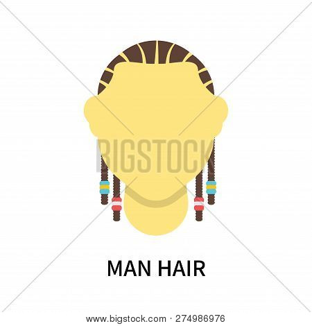 Man Hair Icon Isolated On White Background. Man Hair Icon Simple Sign. Man Hair Icon Trendy And Mode
