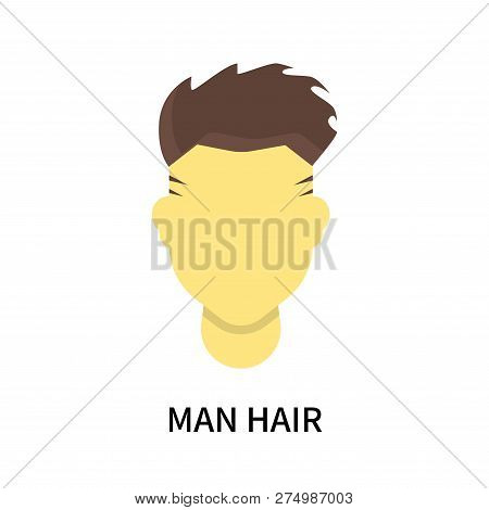 Man Hair Icon Isolated On White Background. Man Hair Icon Simple Sign. Man Hair Icon Trendy And Mode