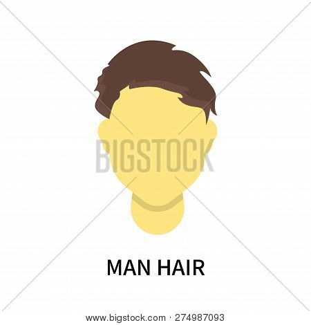 Man Hair Icon Isolated On White Background. Man Hair Icon Simple Sign. Man Hair Icon Trendy And Mode