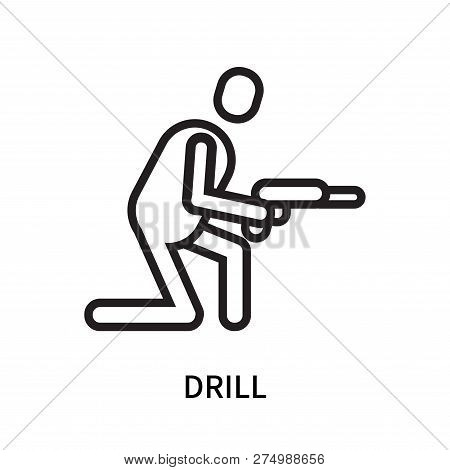 Drill Icon Isolated On White Background. Drill Icon Simple Sign. Drill Icon Trendy And Modern Symbol