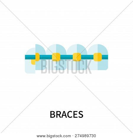 Braces Icon Isolated On White Background. Braces Icon Simple Sign. Braces Icon Trendy And Modern Sym