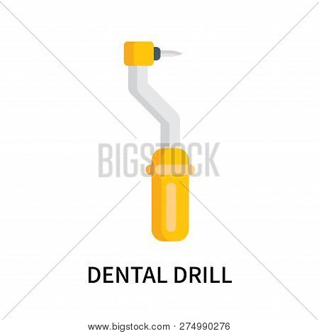 Dental Drill Icon Isolated On White Background. Dental Drill Icon Simple Sign. Dental Drill Icon Tre