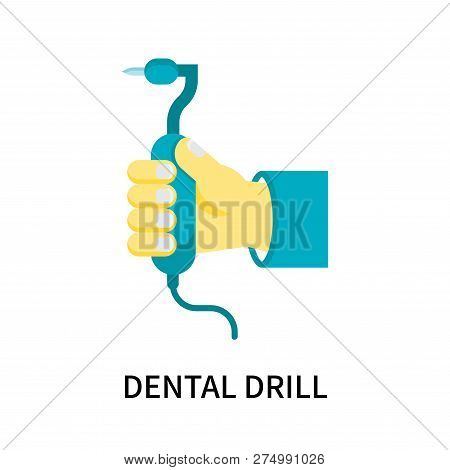 Dental Drill Icon Isolated On White Background. Dental Drill Icon Simple Sign. Dental Drill Icon Tre