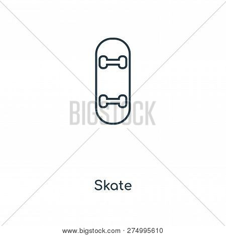 Skate Icon In Trendy Design Style. Skate Icon Isolated On White Background. Skate Vector Icon Simple