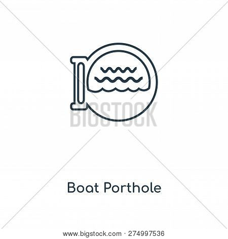 Boat Porthole Icon In Trendy Design Style. Boat Porthole Icon Isolated On White Background. Boat Por