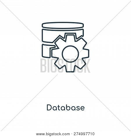 Database Icon In Trendy Design Style. Database Icon Isolated On White Background. Database Vector Ic