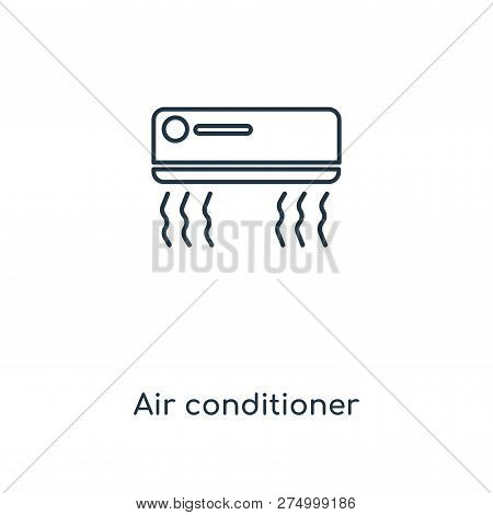 Air Conditioner Icon In Trendy Design Style. Air Conditioner Icon Isolated On White Background. Air 