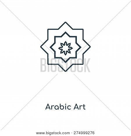 Arabic Art Icon In Trendy Design Style. Arabic Art Icon Isolated On White Background. Arabic Art Vec