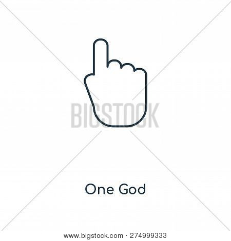 One God Icon In Trendy Design Style. One God Icon Isolated On White Background. One God Vector Icon 