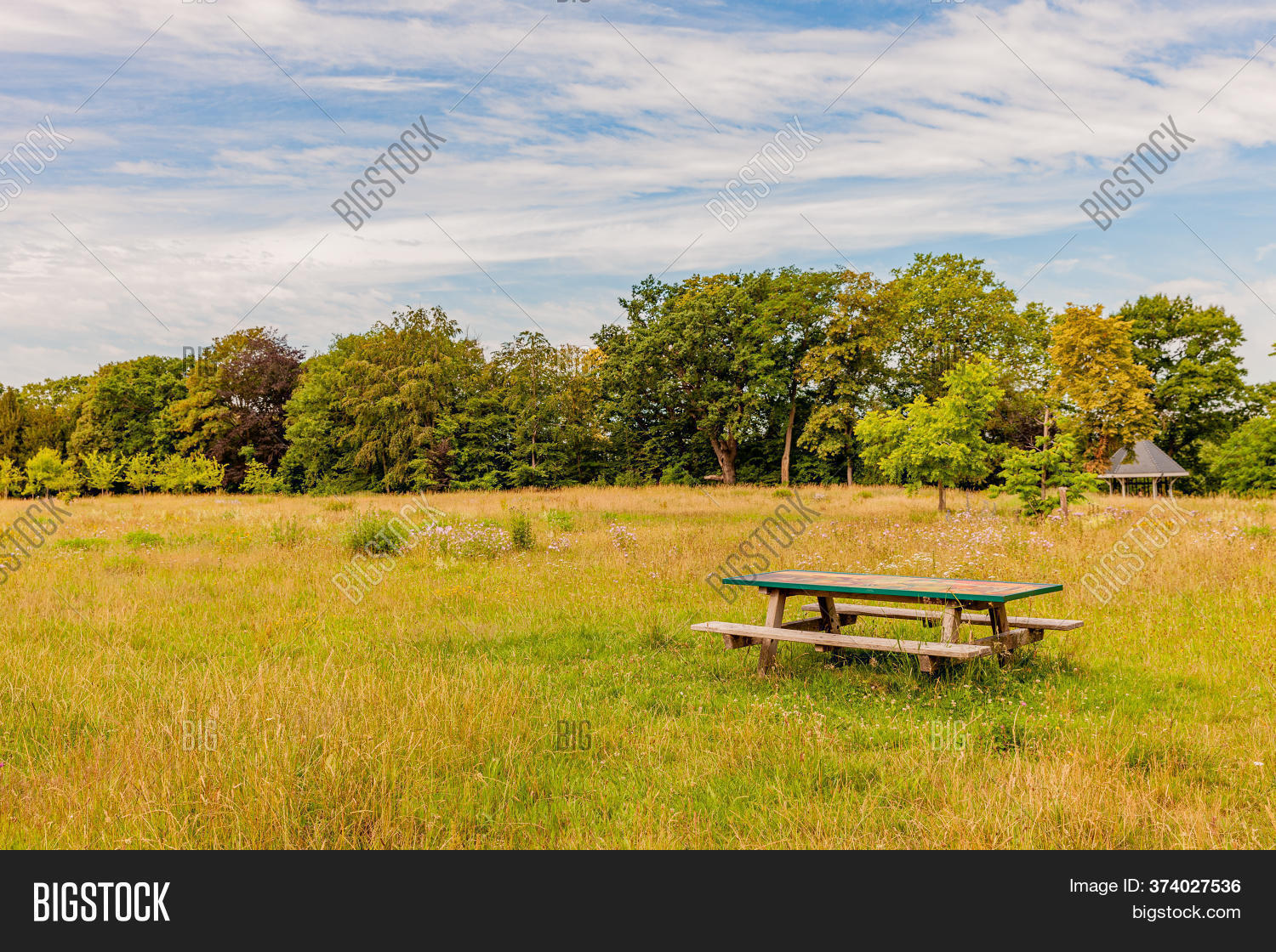 Picnic Table Middle Image & Photo (Free Trial) Bigstock