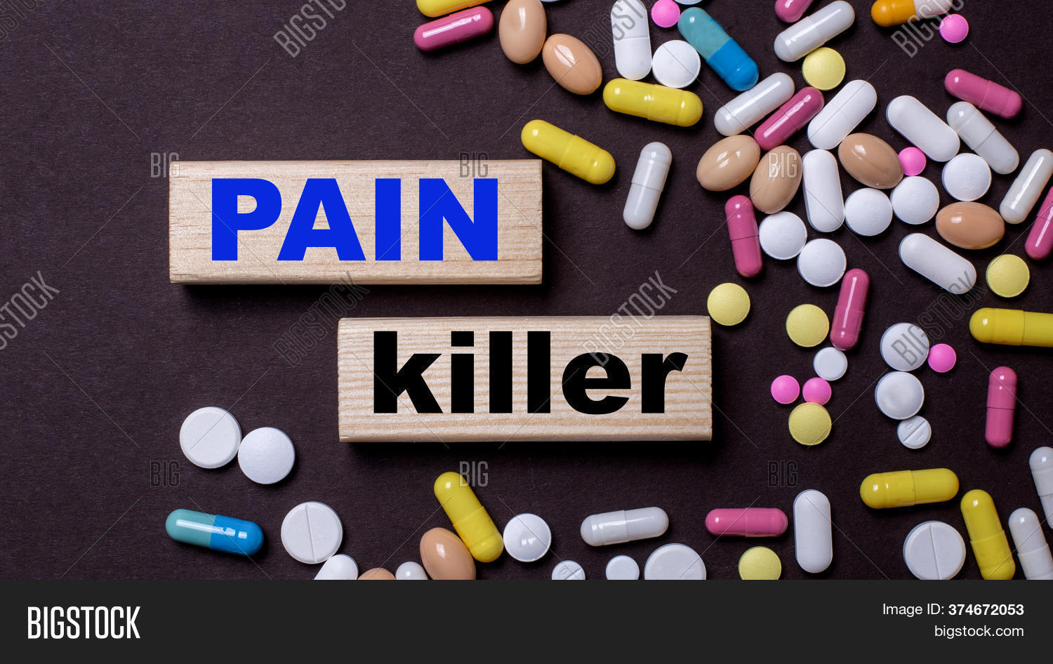 Pain Killer Written On Image & Photo (Free Trial) Bigstock
