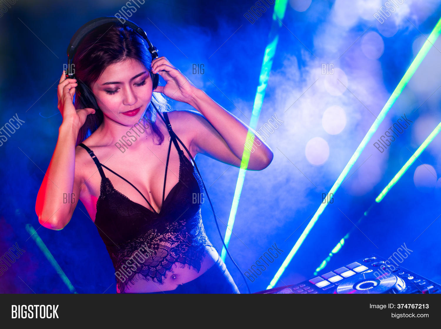 Asian Dj Mixing Music Image and Photo
