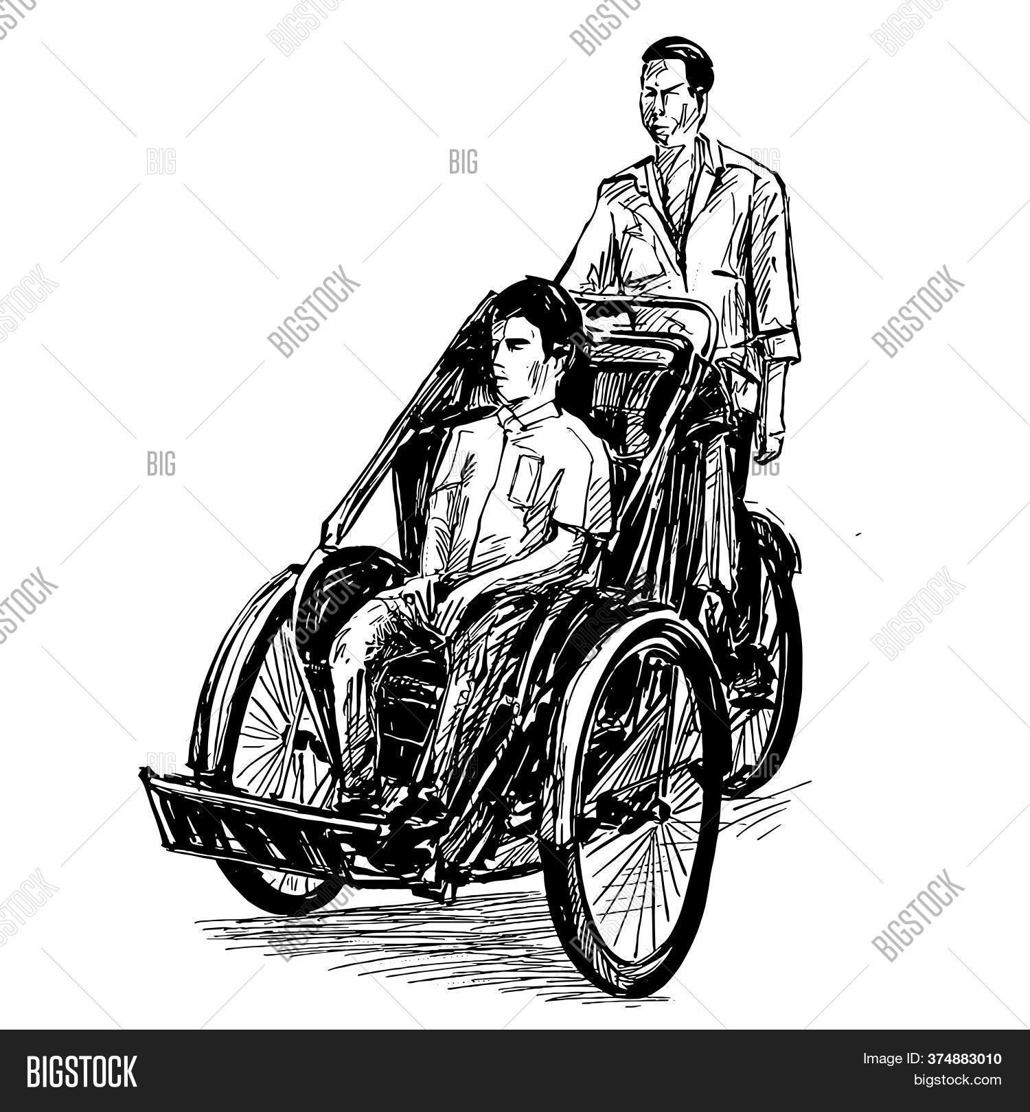 Drawing Tricycle Vector & Photo (Free Trial) Bigstock