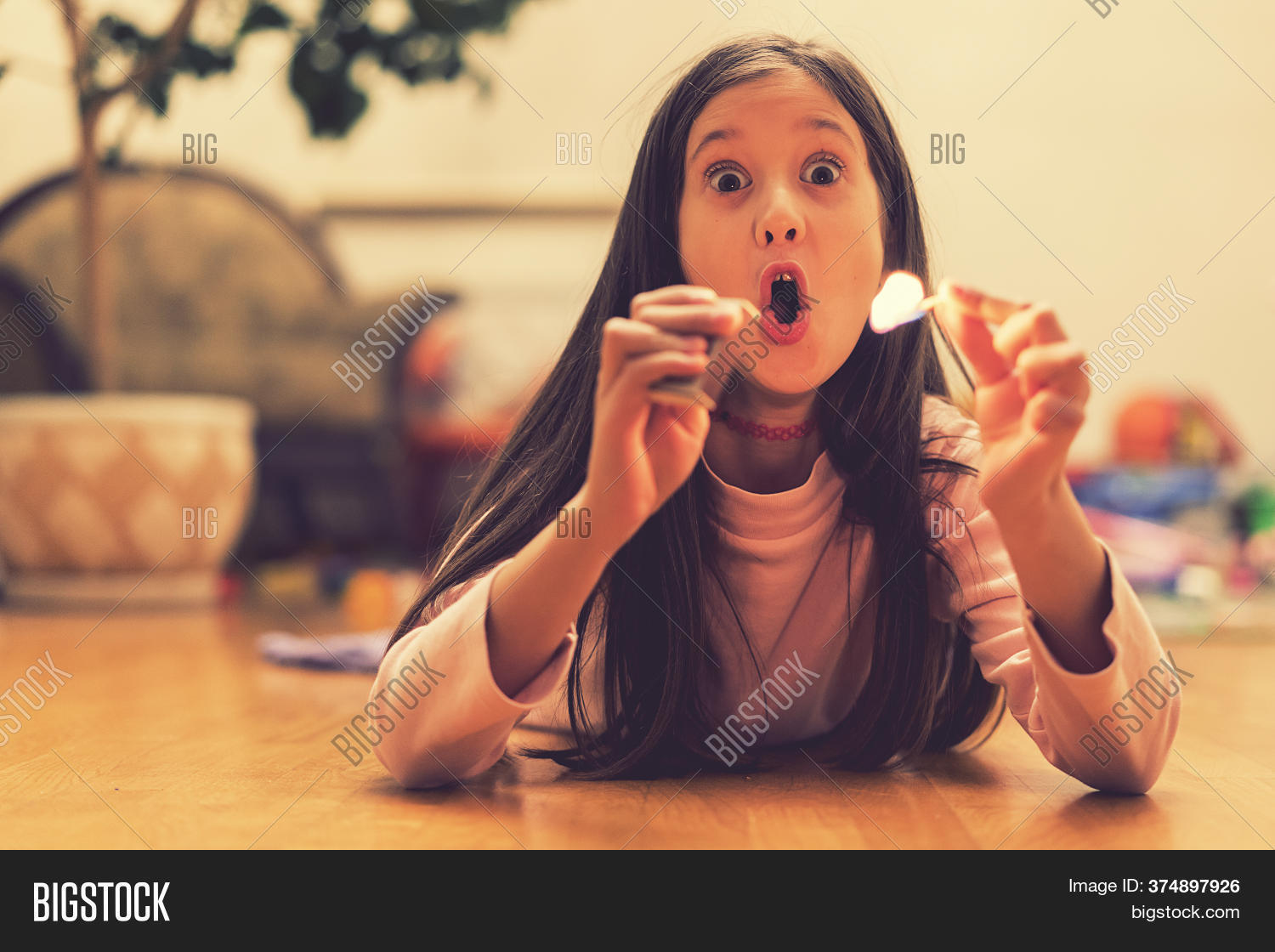 Girl Playing Matches. Image & Photo (Free Trial) Bigstock