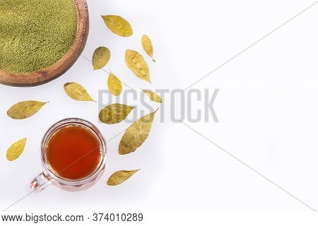 Erythroxylum Coca - Coca Leaf Infusion. Text Space