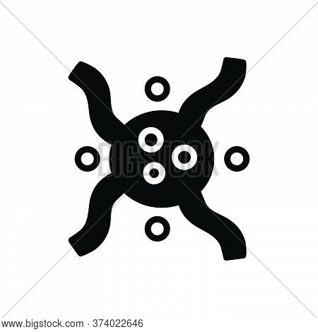 Black Solid Icon For Lymphoma Cells Awareness Disease Medical Treatment Pathologist