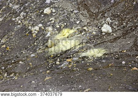 The Volcano Lokon Crater At Manado