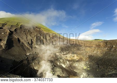 The Volcano Lokon Crater At Manado, Indonesia