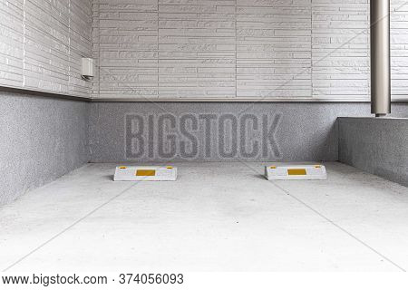 Underground Car Parking Lot. Indoor Parking Area. Concrete Basement Floor Parking Garage