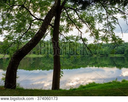 Twin Lakes Park In West Moreland County, Pennsylvania, In The Laurel Highlands.  Beautiful Scenic Ph