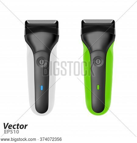 Electric Razor In Vector.modern Electric Razor Vector Illustration.