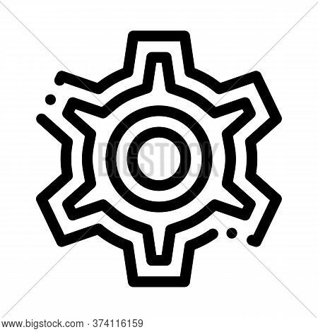Webshop Working Icon Vector. Webshop Working Sign. Isolated Contour Symbol Illustration