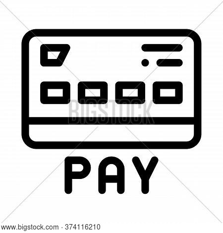 Webshop Payment Card Icon Vector. Webshop Payment Card Sign. Isolated Contour Symbol Illustration