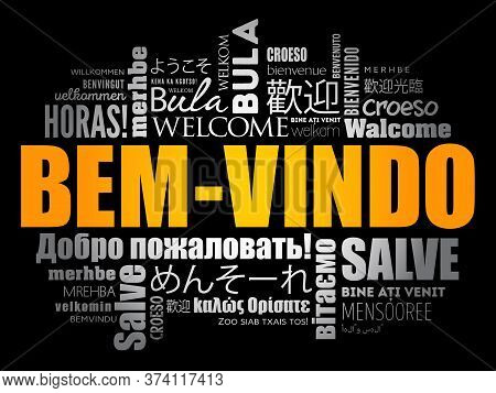 Bem-vindo (welcome In Portuguese) Word Cloud In Different Languages