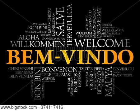 Bem-vindo (welcome In Portuguese) Word Cloud In Different Languages