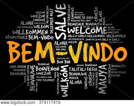 Bem-vindo (welcome In Portuguese) Word Cloud In Different Languages