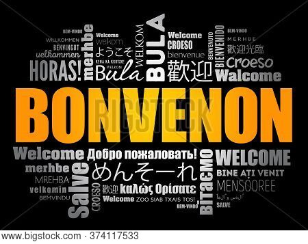 Bonvenon (welcome In Esperanto) Word Cloud In Different Languages