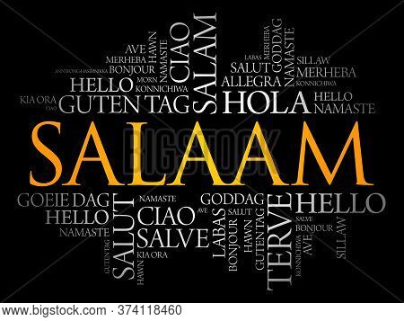 Salaam (hello Greeting In Persian,farsi) Word Cloud In Different Languages Of The World