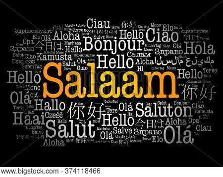 Salaam (hello Greeting In Persian,farsi) Word Cloud In Different Languages Of The World