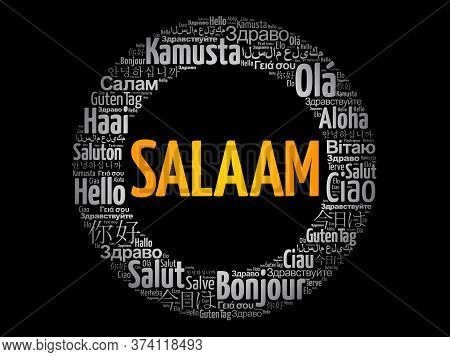 Salaam! (hello Greeting In Persian,farsi) Word Cloud In Different Languages Of The World