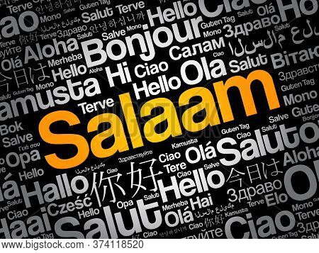Salaam (hello Greeting In Persian,farsi) Word Cloud In Different Languages Of The World