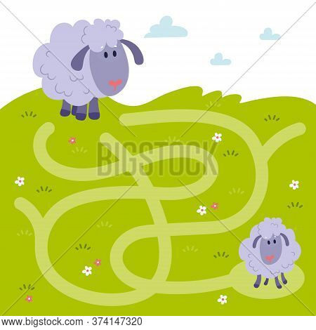 Maze, Labyrinth Education Game. Puzzle Games For