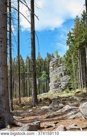 Feuersteinklippe Near Schierke In The Harz National Park In Germany