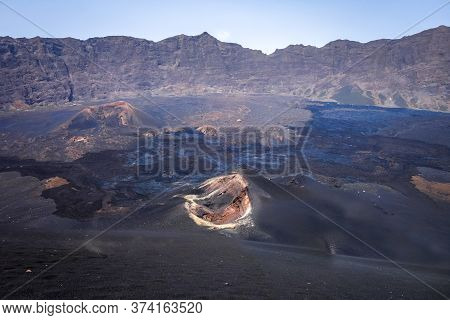 Cha Das Caldeiras View From Pico Do Fogo In Cape Verde, Africa