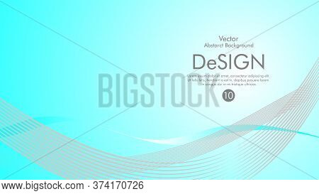 Abstract Vector Background, Color Flow Waved Lines . Stock Vector